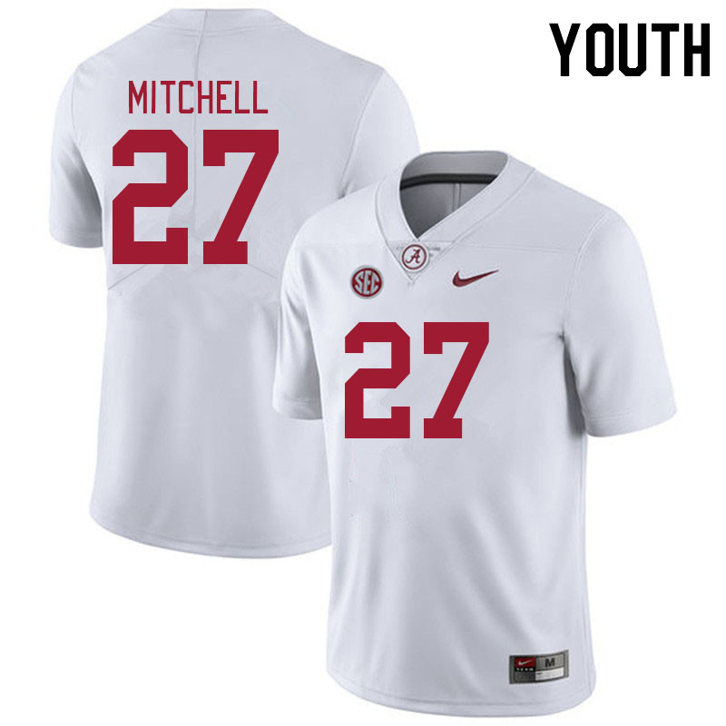 Youth #27 Tony Mitchell Alabama Crimson Tide College Footabll Jerseys Stitched-White